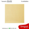 Pack 6 unidades Plancha 32 x 32 bloque alternativo Beige