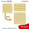 Pack 6 unidades Plancha 32 x 32 bloque alternativo Beige