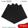 Pack 4 unidades Plancha 32 x 32 bloque Black