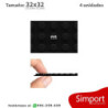 Pack 4 unidades Plancha 32 x 32 bloque Black