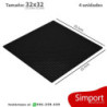 Pack 4 unidades Plancha 32 x 32 bloque Black