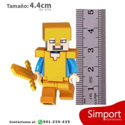 Steven Armadura de Oro - Minecraft - Minifigura