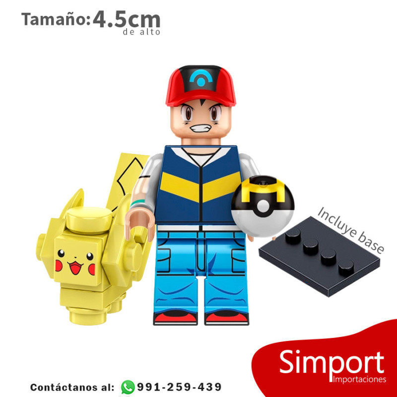 Ash y Pikachu  - Pokemon  - Minifigura