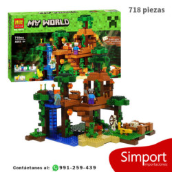 La casa del árbol de la selva - 718 piezas - Minecraft
