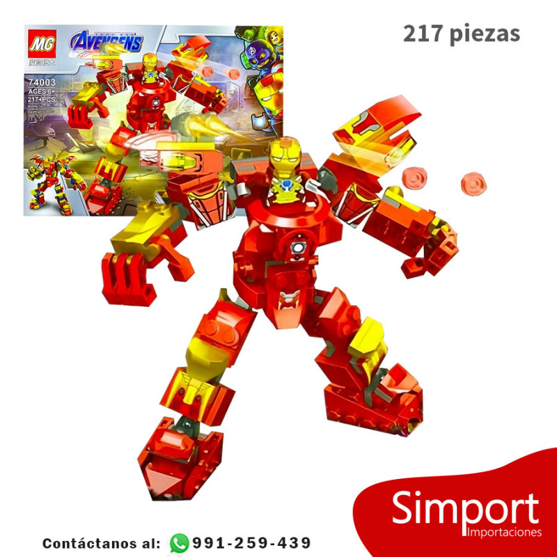 Armadura Iron Man - 217 Piezas - Marvel