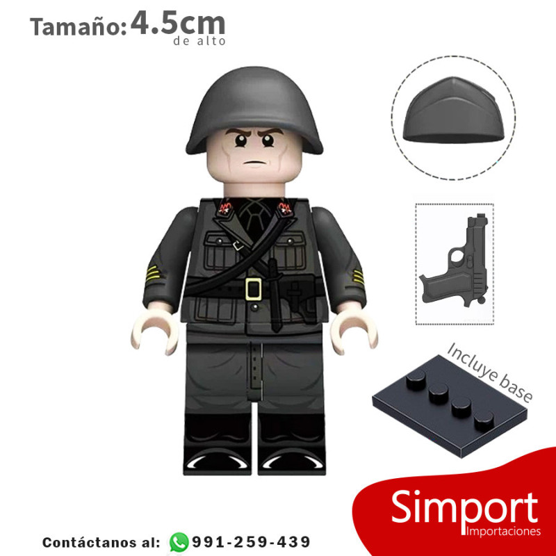 Oficial italiano con M34 - WWII - Soldados - Minifigura