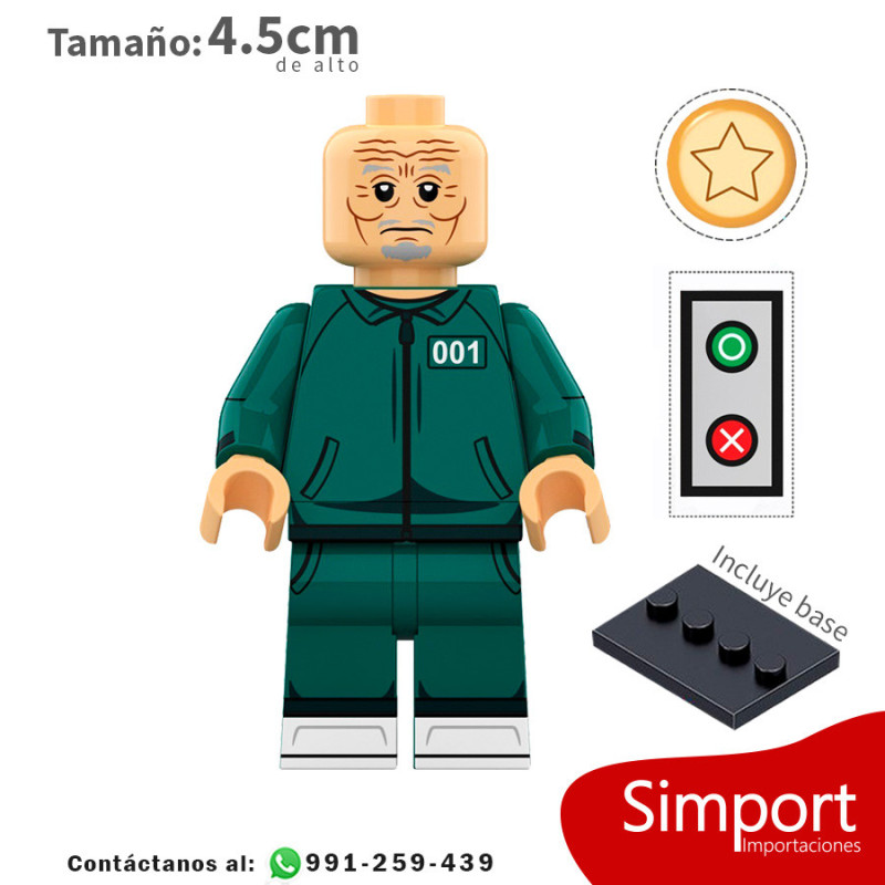 Oh Il-nam Jugador 001 - Squid Game - Minifigura Oh Il-nam Jugador 001 - Squid Game - Minifigura