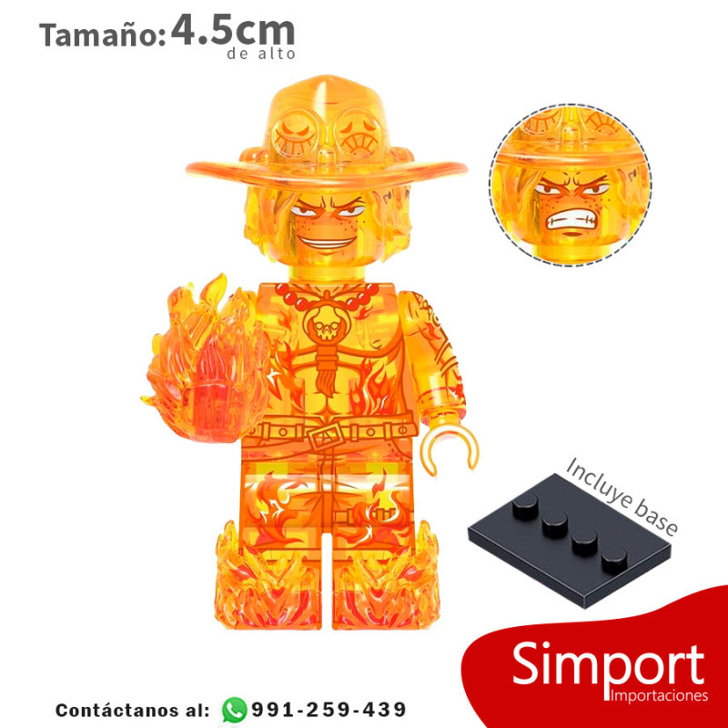 Ace cubierto de llamas - One Piece - Minifigura