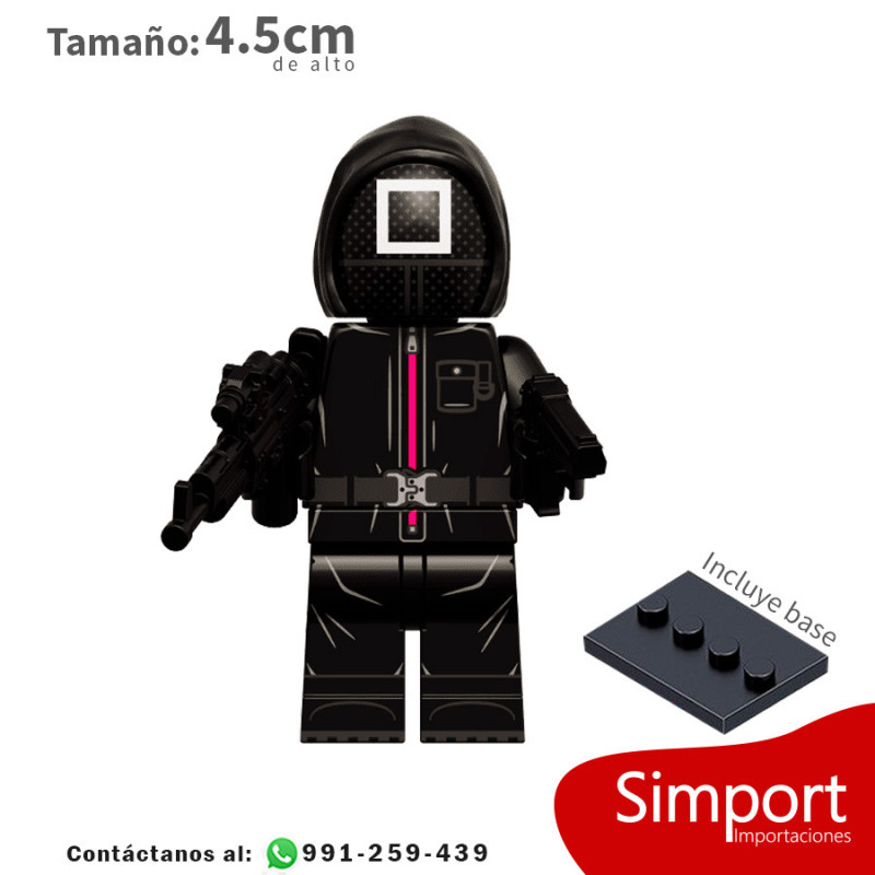 Guardia Negro Cuadrado v2 - Squid Game - Minifigura