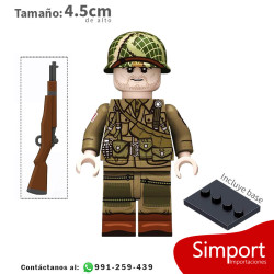 Soldado estadounidense - 101ST- Garand - WWII - Soldados - Minifigura