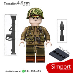 Soldado estadounidense - 101ST- Bazooka M1A1 - WWII - Soldados - Minifigura