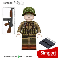 Soldado estadounidense - 101ST- Thompson - WWII - Soldados - Minifigura