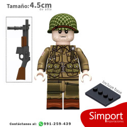 Soldado estadounidense - 101ST- Browning - WWII - Soldados - Minifigura